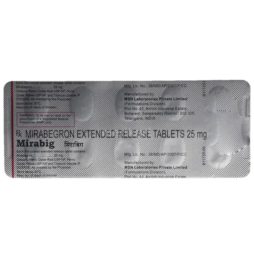 mirabig er 25mg tablet 10's